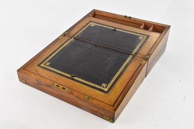 Lot 1398 - A Victorian brass bound writing slope, the...