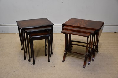 Lot 1097 - Two reproduction nests of tables, one with...