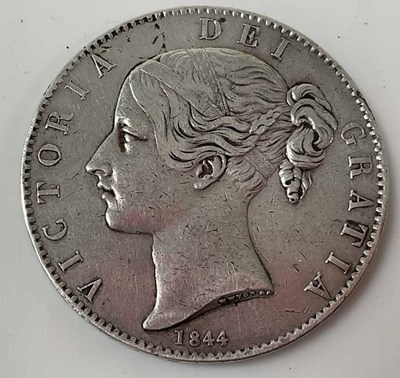 Lot 1387 - A Queen Victoria crown, 1844, young head,...