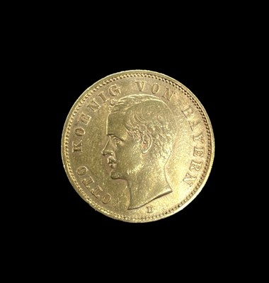 Lot 1426 - A German gold twenty mark coin, 1900, approx 8g.