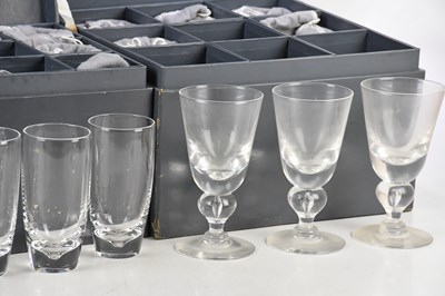 Lot 1688 - STEUBEN; three boxed sets of eight glasses of...