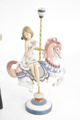 Lot 1530 - LLADRÓ; a figure, 'Girl on a Carousel', height...