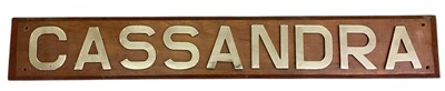 Lot 338 - An early to mid 20th century ship's name board,...