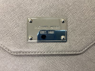 Lot 469 - MICHAEL KORS; a grey leather iPad case, 20 x...