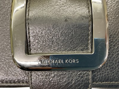 Lot 469 - MICHAEL KORS; a grey leather iPad case, 20 x...