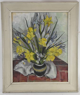 Lot 252 - UNATTRIBUTED; oil on board, 'Daffodils and...