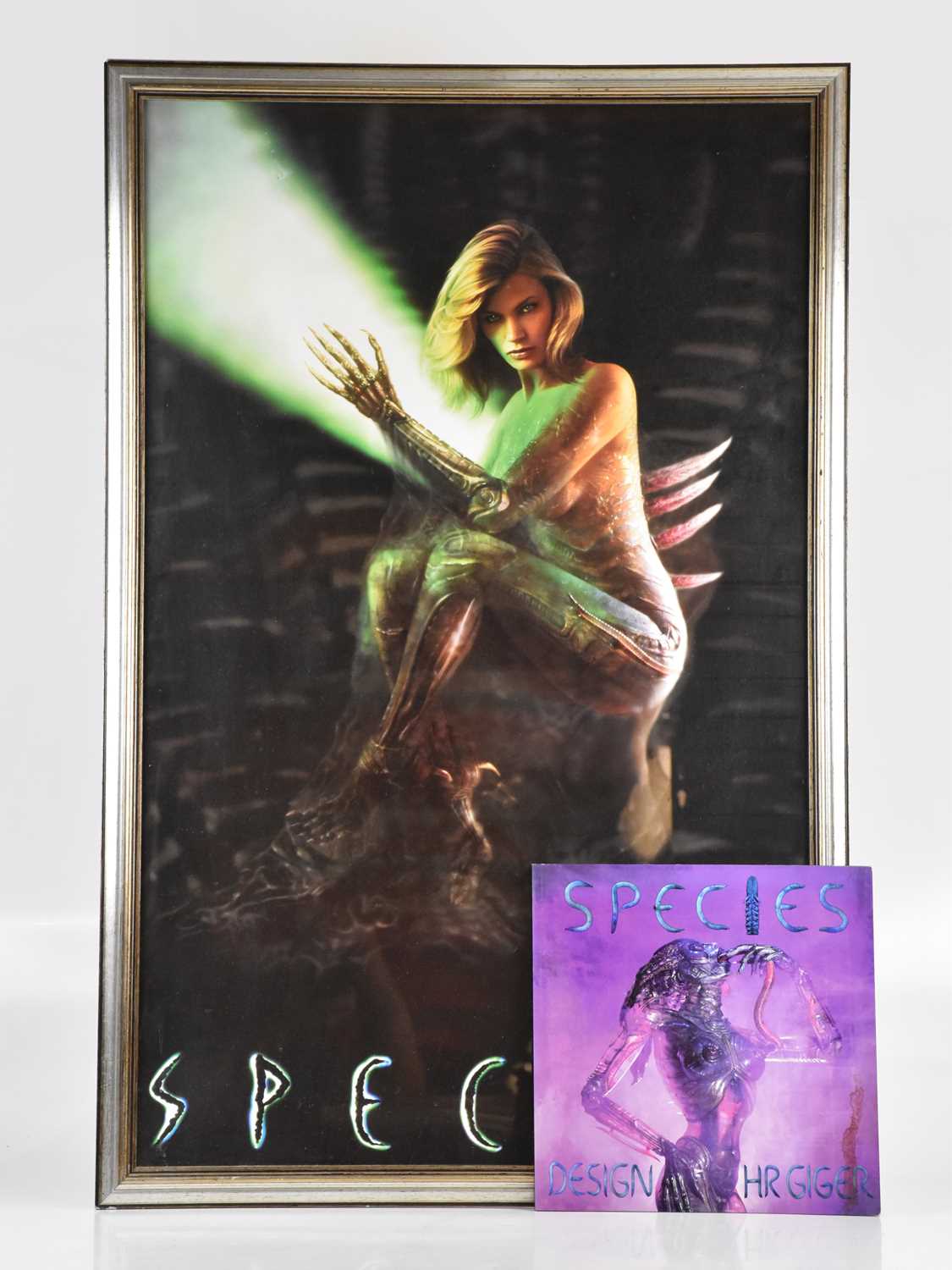 Lot 390 - SPECIES; a vintage film poster, 94 x 59cm, and...