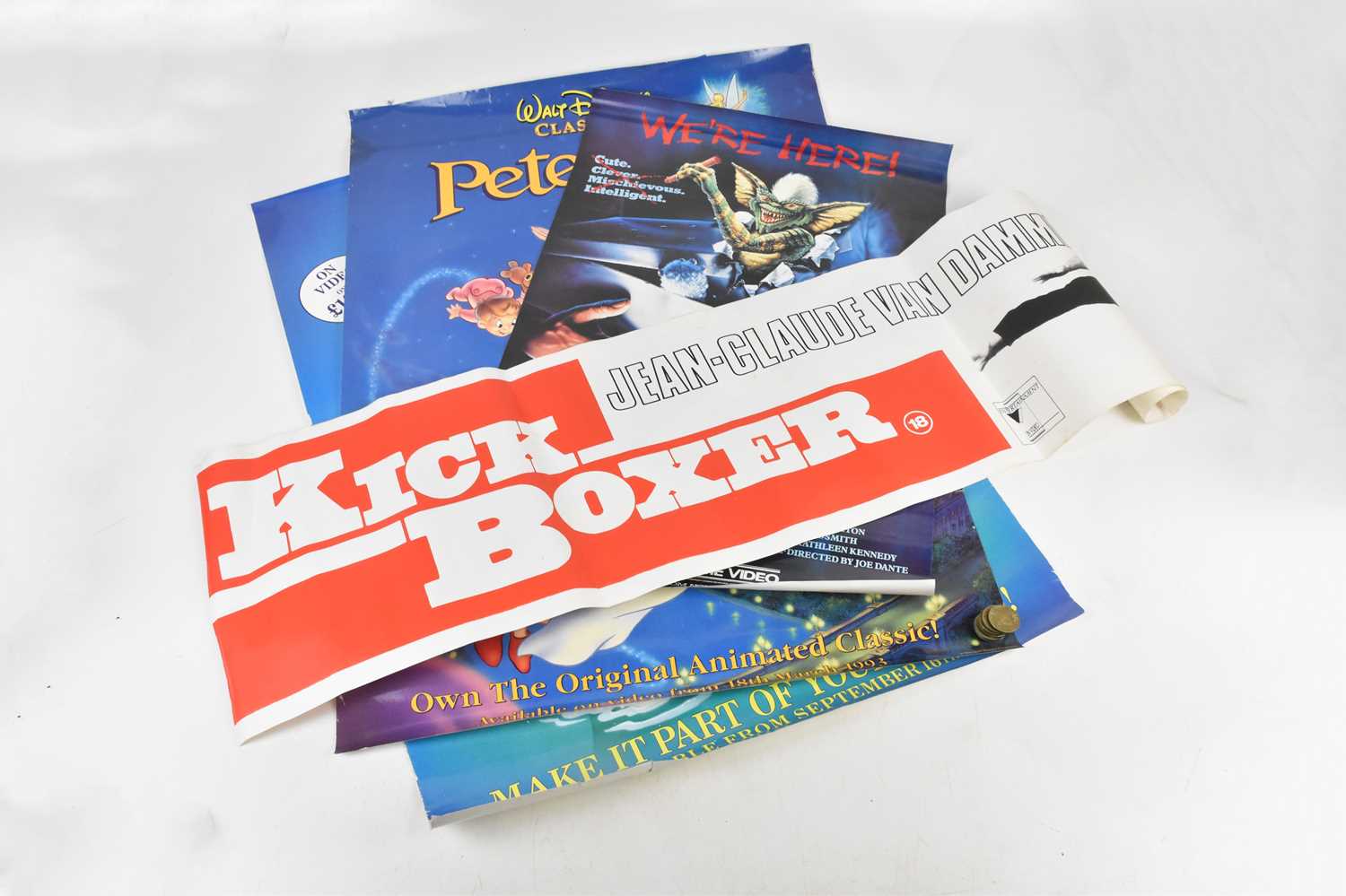Lot 391 - Four vintage video release movie posters...