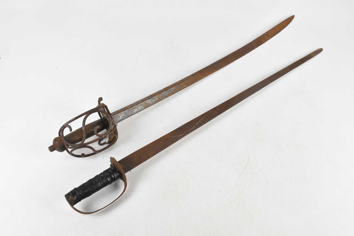 Lot 98 - A 17th century style basket hilt sword,...