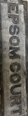 Lot 1344 - Two Victorian cast metal signs, 'Roman Road',...