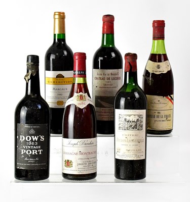 Lot 986 - Five bottles of red wine, comprising Château...
