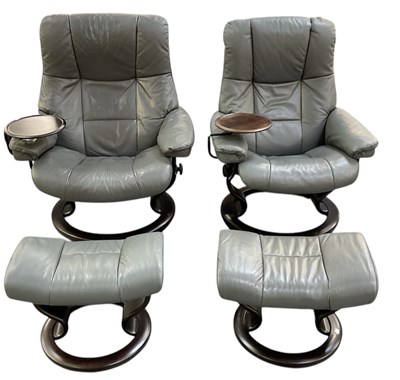 Lot 9 - EKORNES; a pair of Norwegian Stressless...