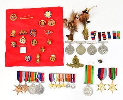 Lot 927 - A collection of WWII medals comprising an...