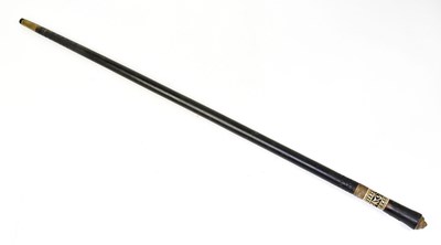 Lot 894 - A Victorian bone and brass mounted ebonised...