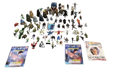 Lot 503 - DOCTOR WHO; a group of action figures, toys...