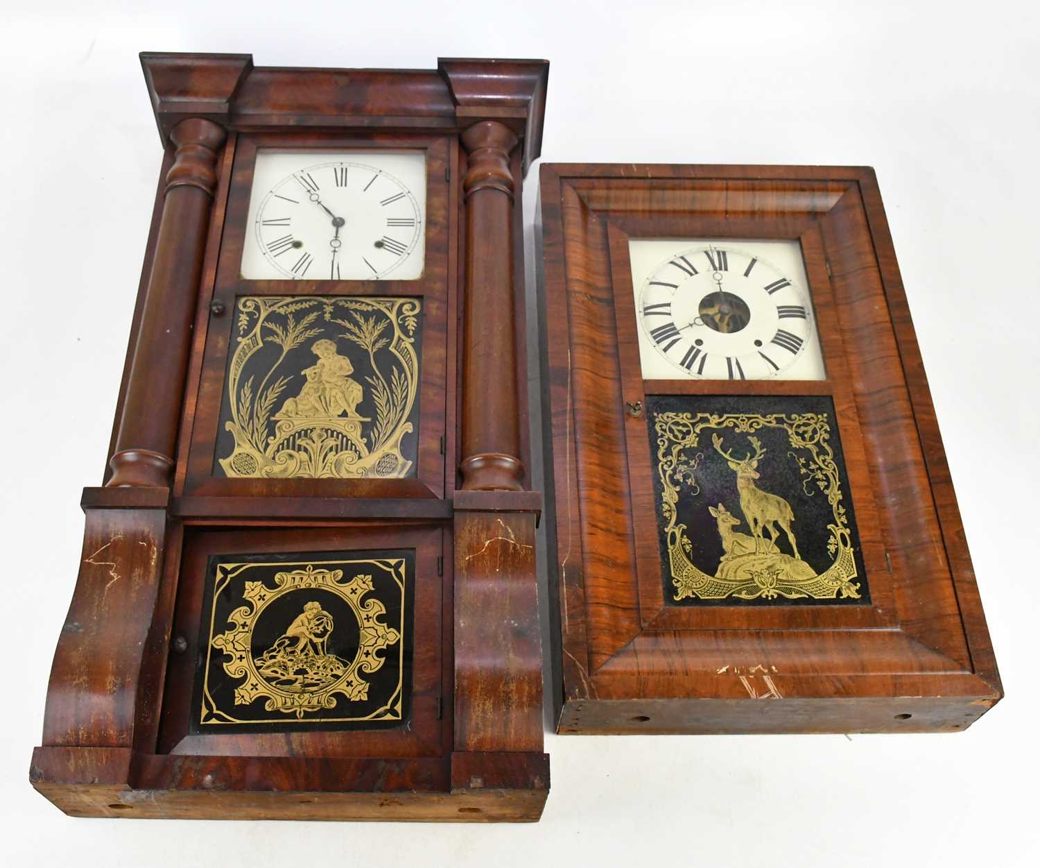 Lot 2272 - SETH THOMAS; a late 19th century mahogany...