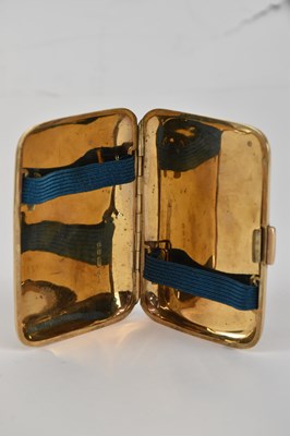 Lot 1095 - A 9ct gold breast pocket cigarette case with...