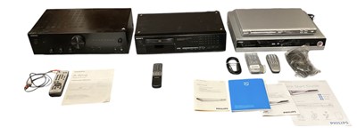 Lot 432 - PHILIPS; a DVDR344OH DVD player (boxed), a...