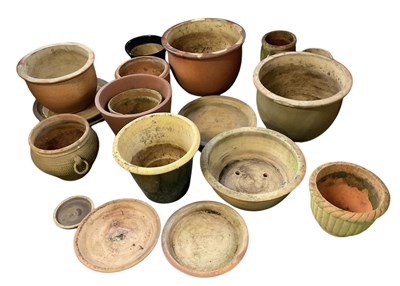 Lot 78 - Thirteen assorted terracotta and stoneware...