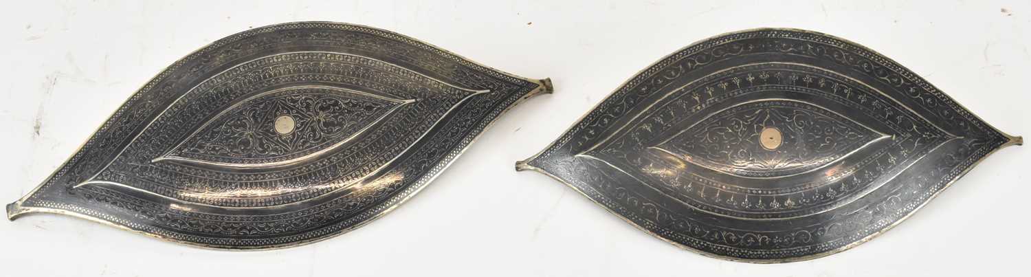 Lot 1022 - A 19th century Malay white metal niello work...