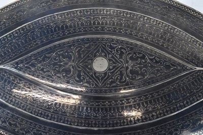 Lot 1022 - A 19th century Malay white metal niello work...