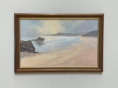 Lot 2201 - MARY WASTIE; oil on canvas, 'Deserted Beach',...