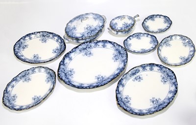 Lot 664 - JHW & SONS, HANLEY; a 'Belmont' blue and white...