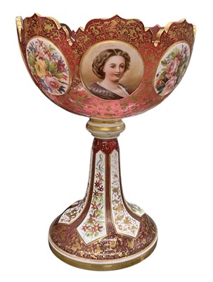 Lot 573A - A mid 19th century Bohemian crystal cranberry...