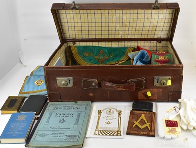 Lot 162 - Masonic collectibles to include regalia,...