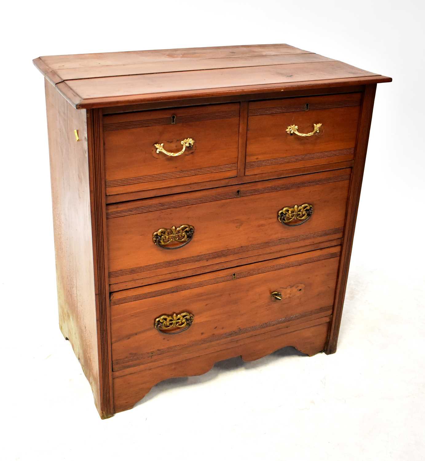 Lot 24 - A mahogany chest of two short over two long...