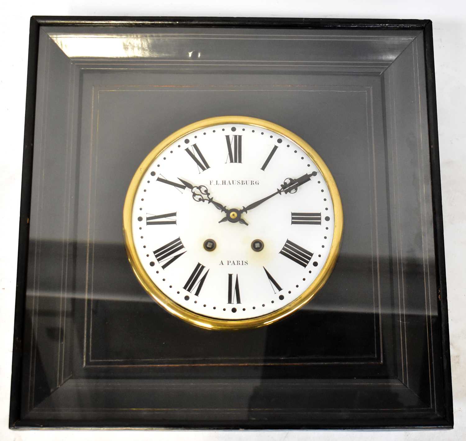 Lot 166 - F. L. HAUSBURG; a 19th century eight-day wall...