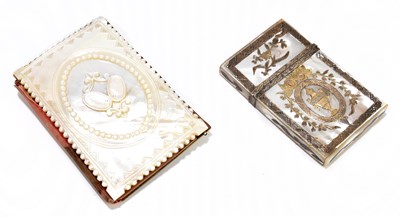 Lot 126 - A Victorian mother of pearl mounted...