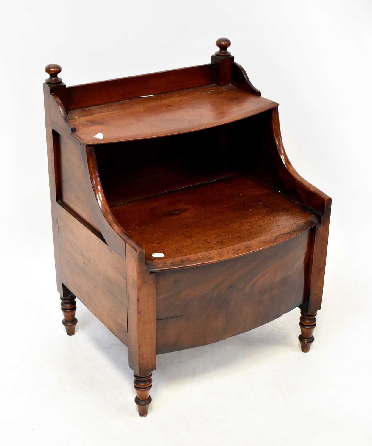 Lot 30 - A Victorian mahogany pot cupboard, with upper...