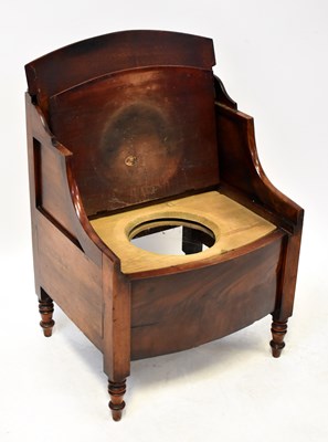 Lot 30 - A Victorian mahogany pot cupboard, with upper...