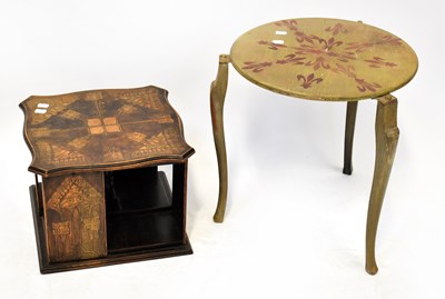 Lot 13 - Two glass-topped occasional tables, each inset...