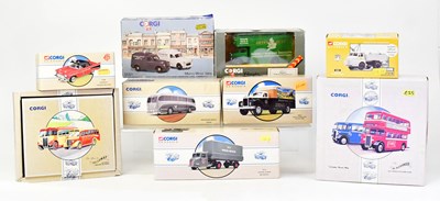 Lot 366 - CORGI; nine boxed diecast vehicles, comprising...