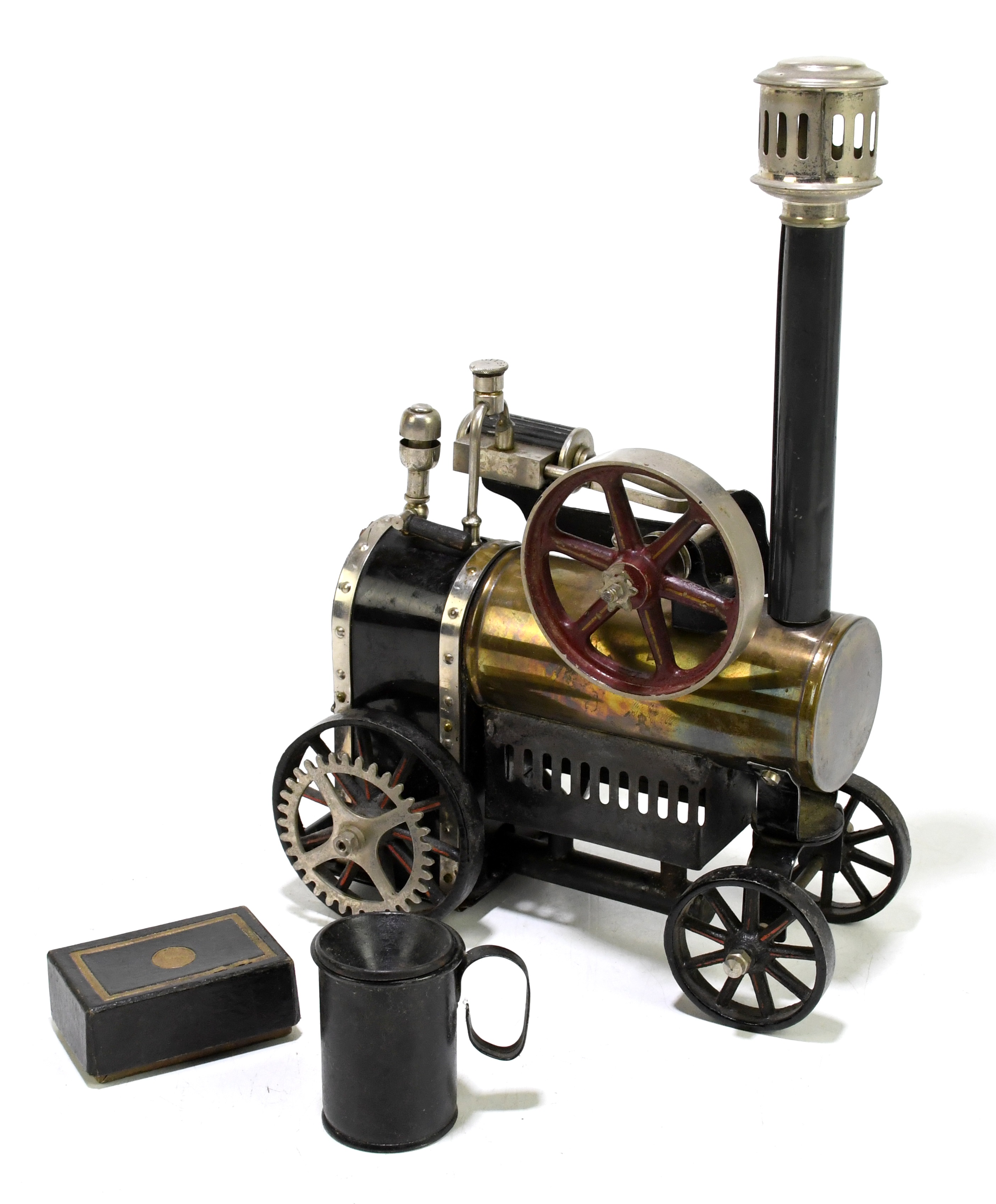 Lot 71 - A scratch built model engine, with chain and