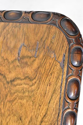 Lot 16 - A mid-19th century rosewood fold-over card...