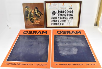 Lot 184 - OSRAM; two advertising chalkboards, each 60.5...