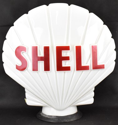 Lot 190 - A Shell white glass petrol pump globe by...