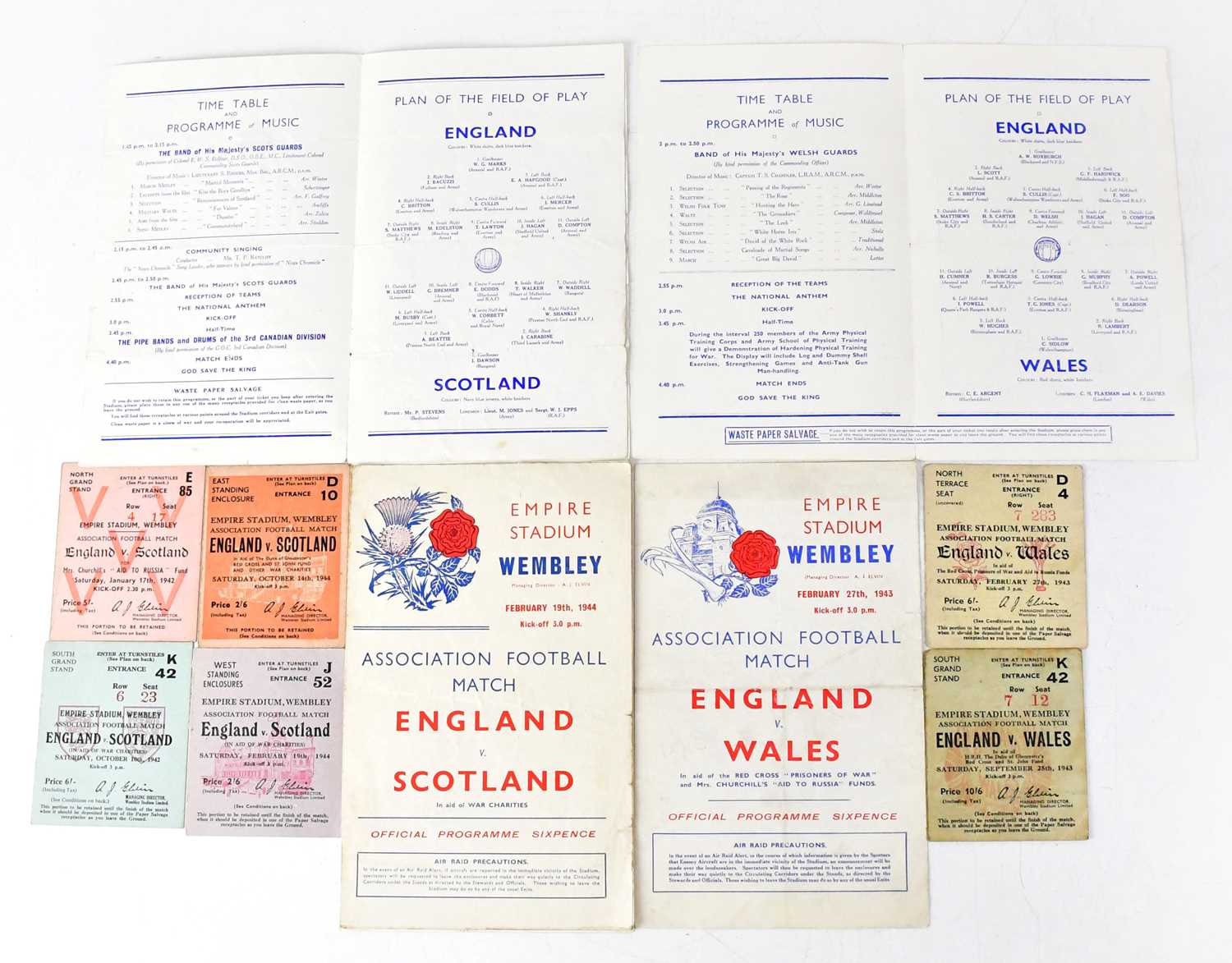 Seven Football Association programmes from the 1940s | Barnebys