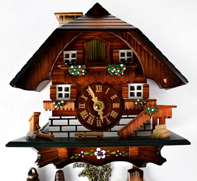 Lot 191 - HUBERT HERR; a Black Forest cuckoo clock in...