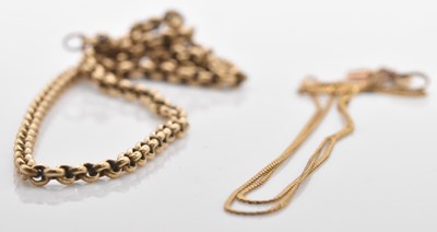 Lot 518 - A 9ct yellow gold hoop link chain, length 41cm,...
