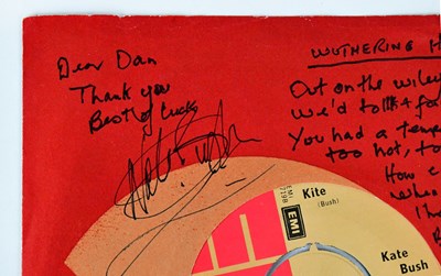 Lot 610 - KATE BUSH; a single 'Wuthering Heights/Kite',...