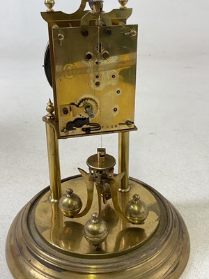Lot 653 - A brass anniversary dome cased clock, height...
