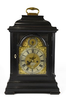 Lot 2618 - WILLIAM UNDERWOOD; an ebonised bracket clock,...