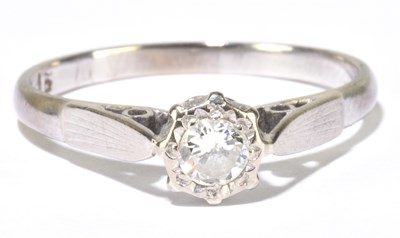 Lot 1132 - An 18ct white gold illusion set diamond...