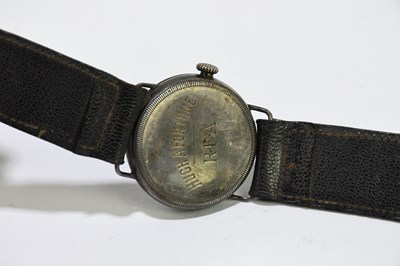 Lot 1676 - BREVET; a WWI silver cased half hunter trench...