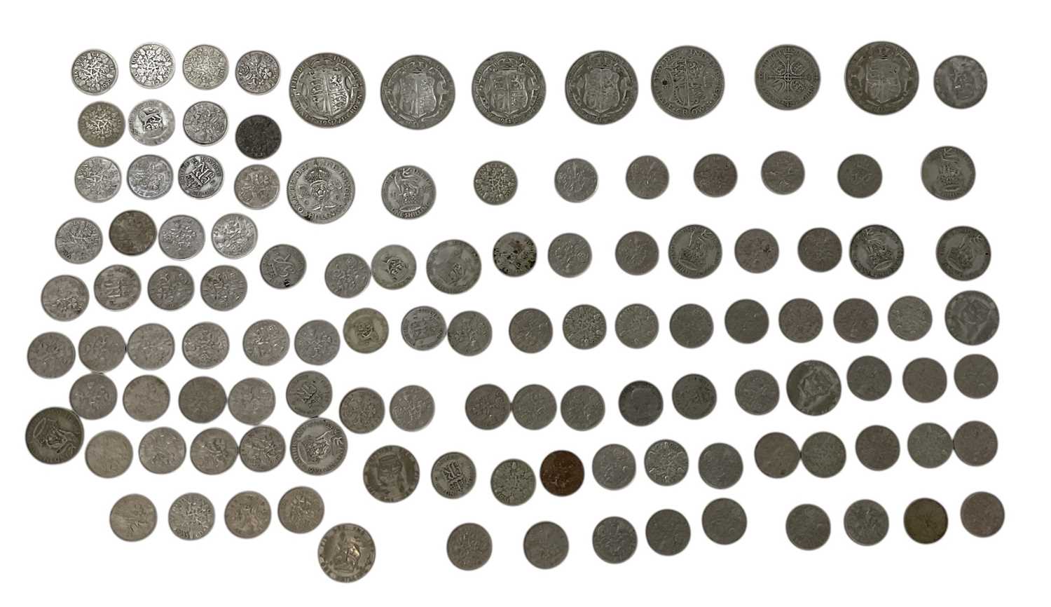 Lot 1717 - GB COINS; a collection of six half crowns...