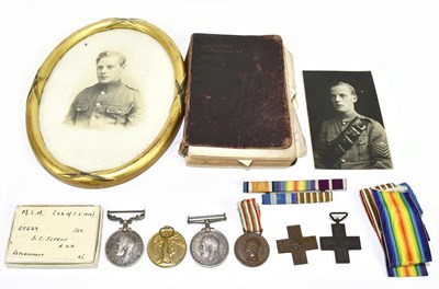 Lot 321 - A WWI Meritorious Service Medal group awarded...